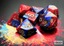 Polyhedral 7-Dice Set CHX26429 - Gemini Blue-Red/Gold